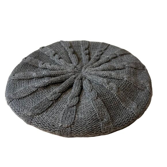 VTG 90s Knitted Beret Tam Beanie Winter Hat - Picture 4 of 6